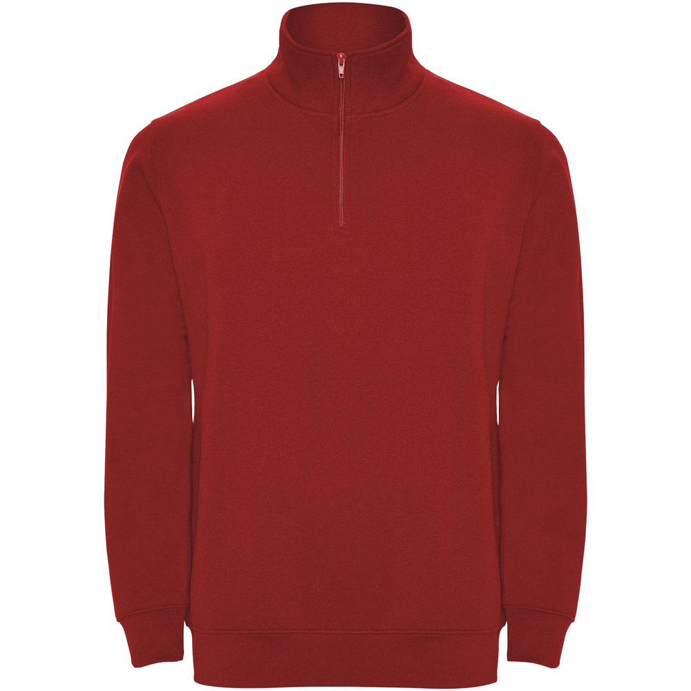 Aneto 280 g/m² Pullover mit Viertelreißverschluss - rot