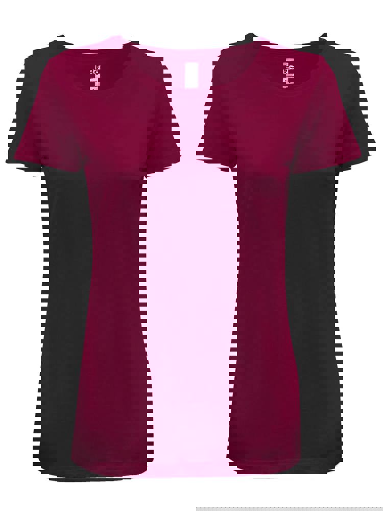 BS Evolution Damen-T-Shirt, 150 g/m2, 100 % Bio-Baumwolle - Weinrot