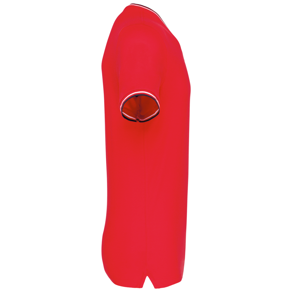 K374 - Herren T-Shirt aus Piqué-Trikot mit V-Ausschnitt