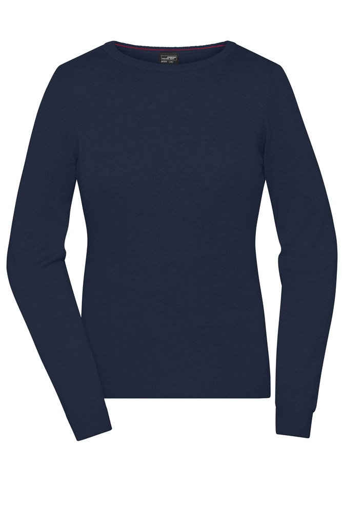 Ladies' Round-Neck Pullover - Navy (ca. Pantone 296C)