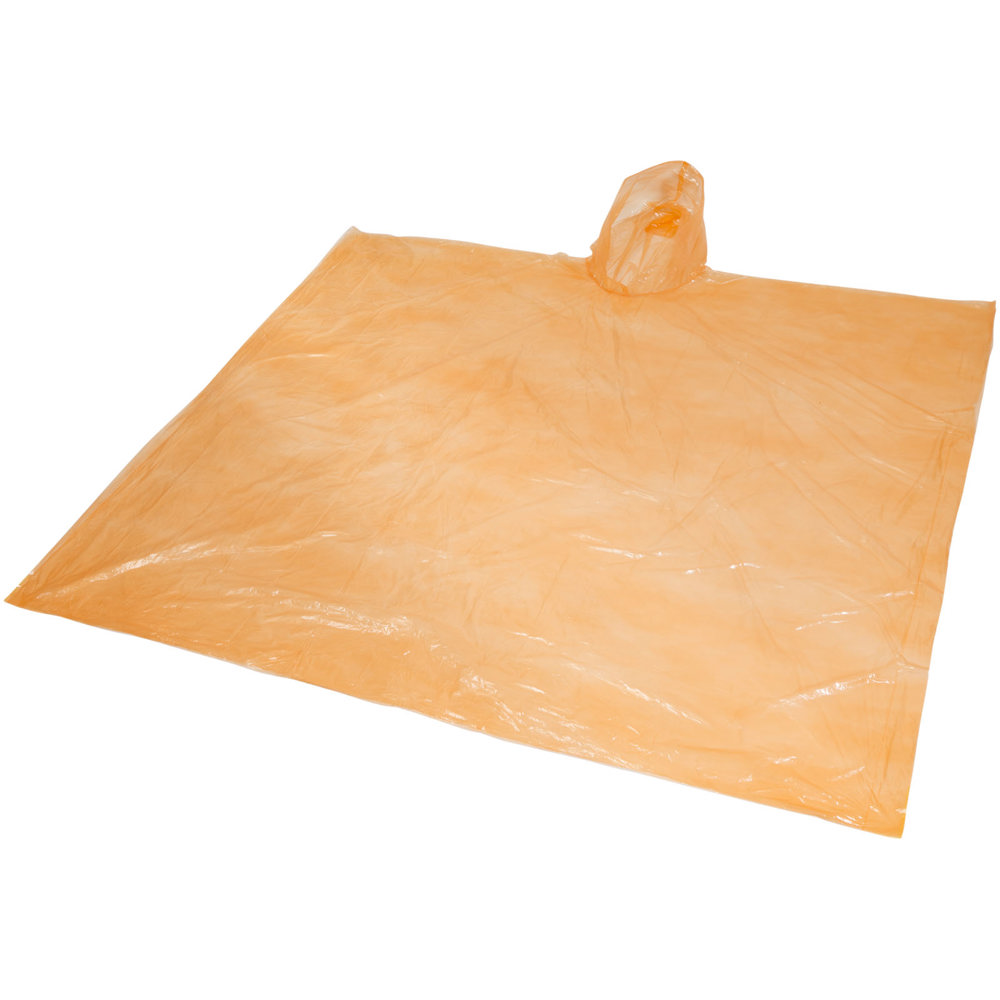 Ziva Einweg Regenponcho mit Hülle - orange