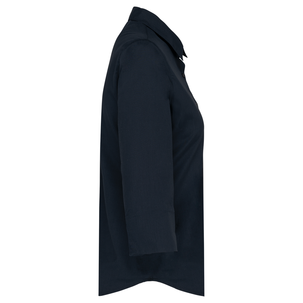 K558C - Popeline Hemd Baumwollpolyester 3/4-Ärmel pflegeleicht für Damen