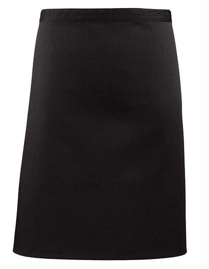 Premier Workwear - Colours Collection Mid Length Apron - Black (ca. Pantone Black C)