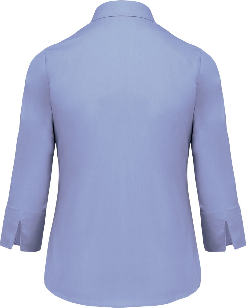 K558C - Popeline Hemd Baumwollpolyester 3/4-Ärmel pflegeleicht für Damen
