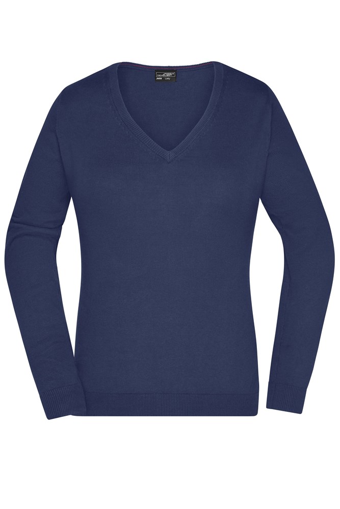 Ladies' V-Neck Pullover - Navy (ca. Pantone 296C)