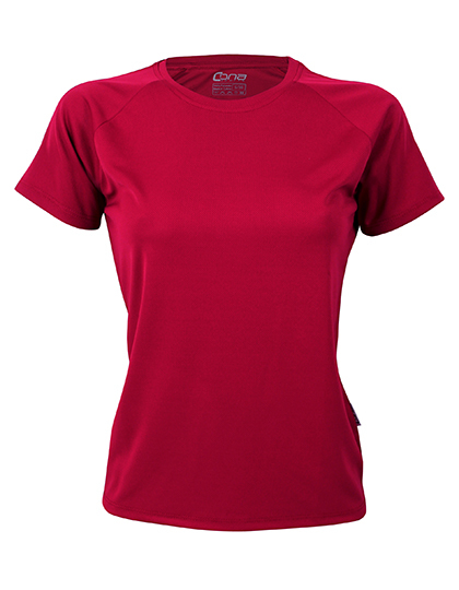 CONA SPORTS - Ladies´ Rainbow Tech Tee - Bordeaux Red