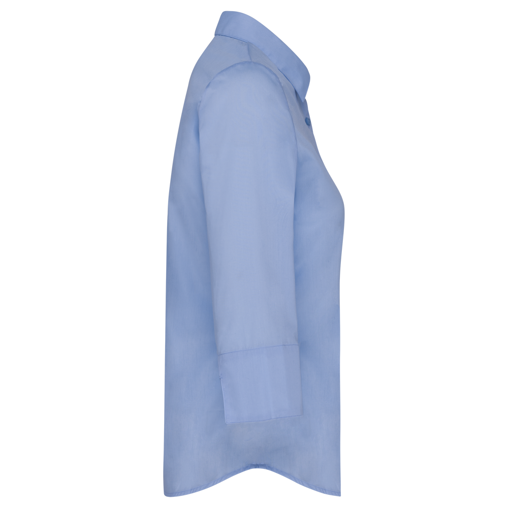 K558C - Popeline Hemd Baumwollpolyester 3/4-Ärmel pflegeleicht für Damen