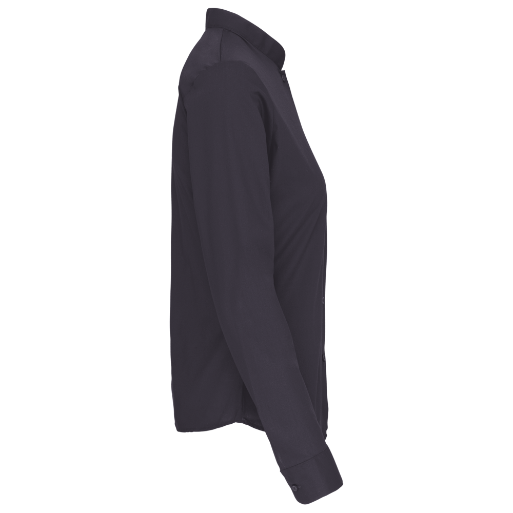 K514C - Damen hemdbluse mao-kragen langarm