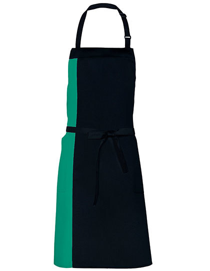 Link Kitchen Wear - Duo Apron - Black, Emerald (ca. Pantone 341)