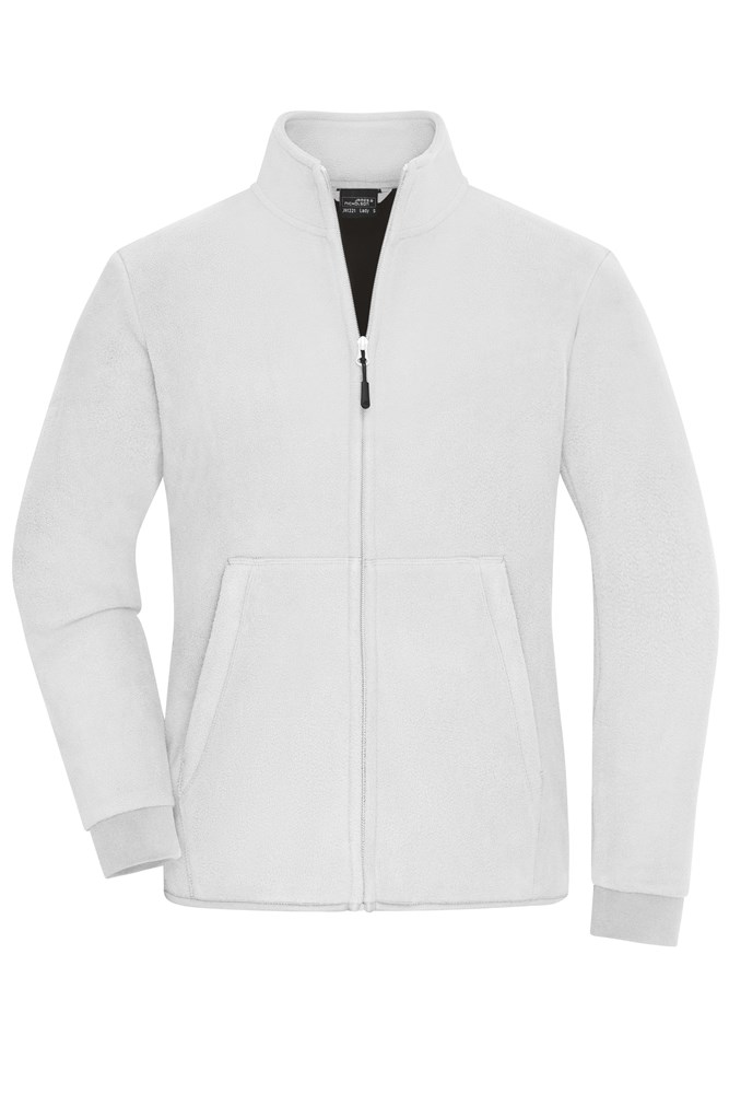 Ladies' Bonded Fleece Jacket - White/dark-grey (ca. Pantone white
7538C)