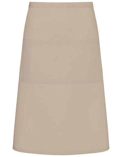 Karlowsky - XXL-Bistroschürze Basic mit Tasche - Sand (ca. Pantone 7529C)