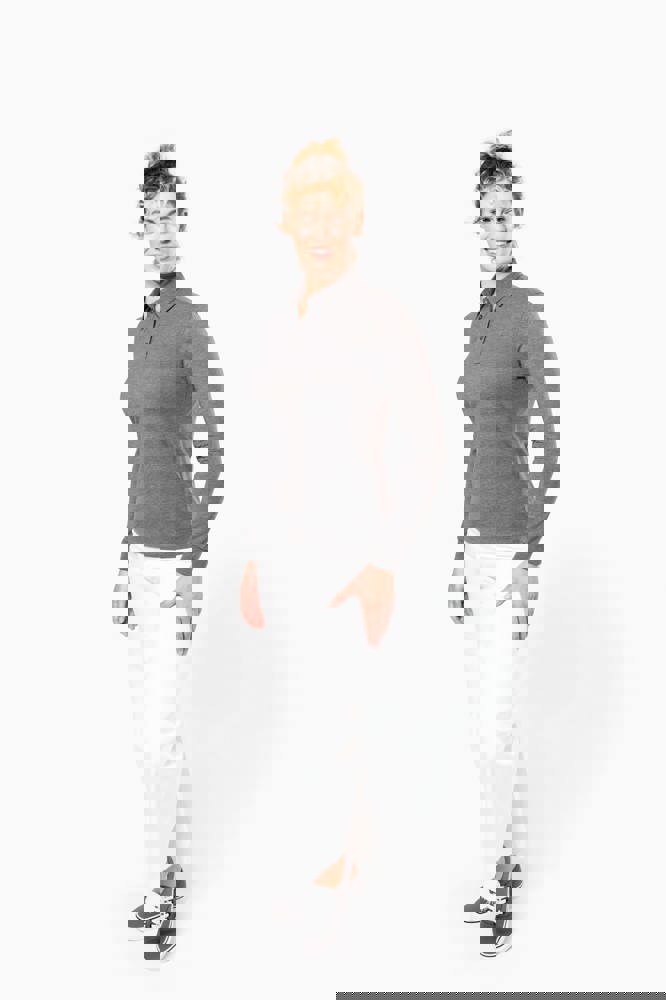 K265 - Langarm-Polohemd für Damen aus Jersey