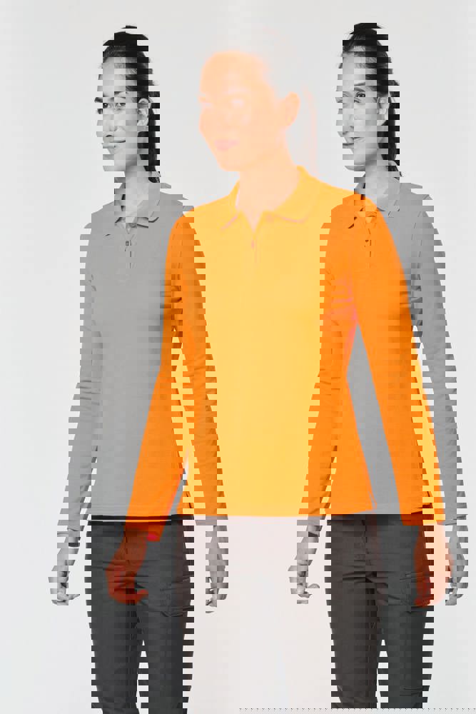 WK277C - Langarm-Polohemd für Damen