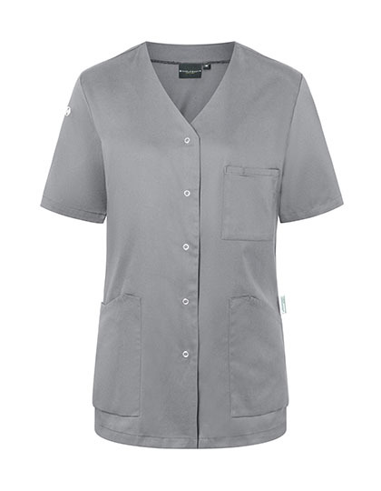 Karlowsky - Kurzarm Damenkasack Essential - Platinum Grey (ca. Pantone 4283C)