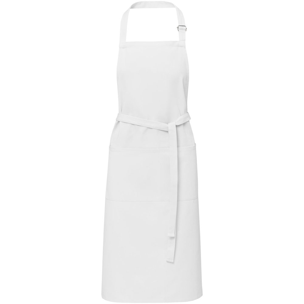Andrea 240 g/m² Schürze mit verstellbarem Nackenband - weiss