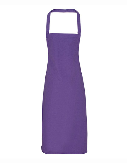 Premier Workwear - Organic Cotton Bib Apron (No Pocket) - Purple (ca. Pantone 269C)