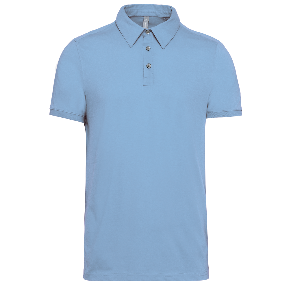 K262 - Jersey-Kurzarm-Polohemd für Herren - Sky Blue