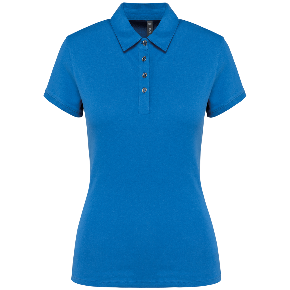 K263 - Jersey-Kurzarm-Polohemd für Damen - Light Royal Blue