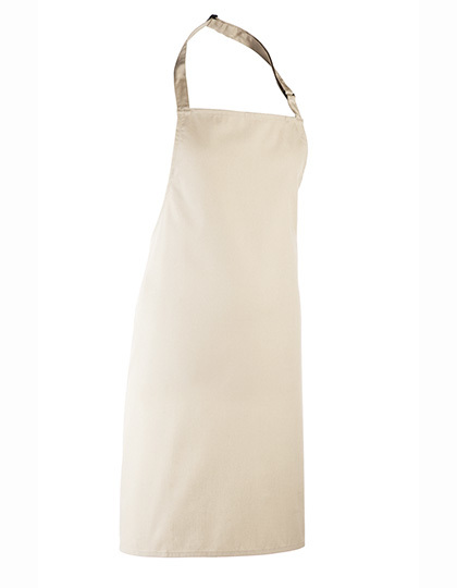 Premier Workwear - Colours Collection Bib Apron - Natural (ca. Pantone 1205C)