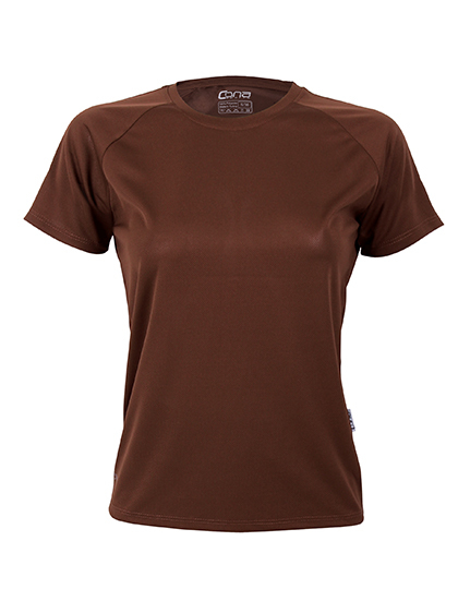 CONA SPORTS - Ladies´ Rainbow Tech Tee - Choco