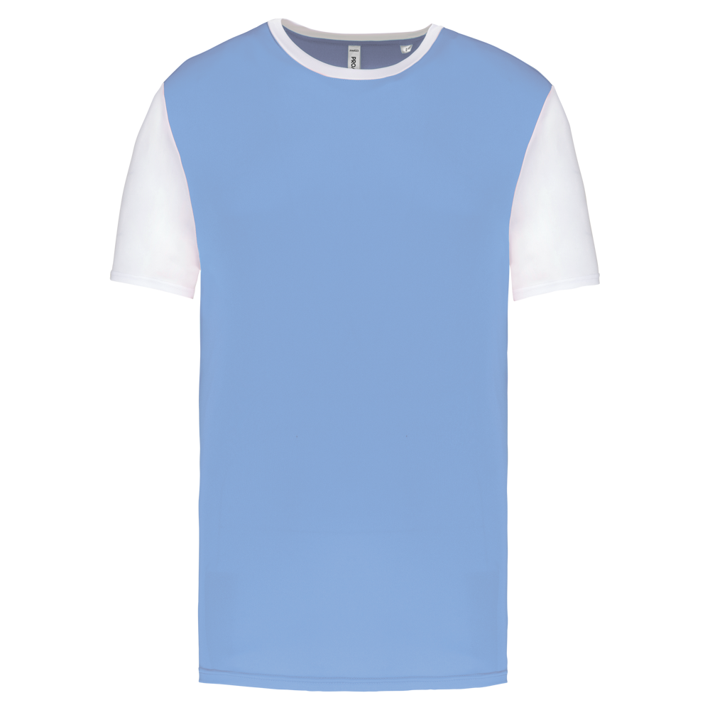 PA4023 - Zweifarbiges Kurzarmtrikot für Erwachsene - Sky Blue / White