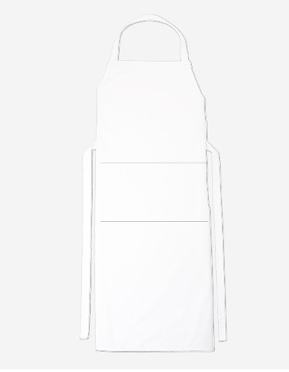 Bib Apron Verona 110 x 75 cm - White