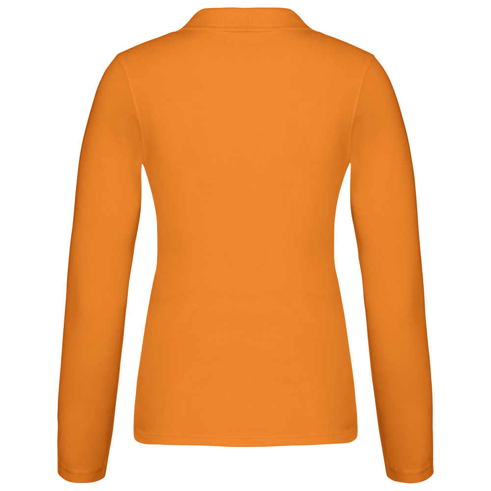 K257C - Damen Langarm-Polohemd. Baumwollpiqué