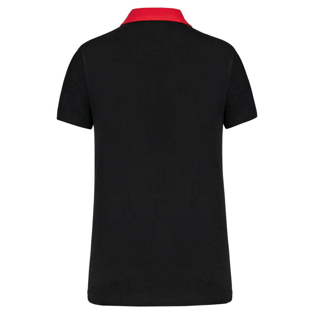 K261 - Zweifarbiges Jersey-Polohemd für Damen