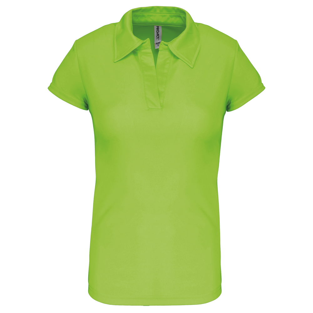 - Damen Sport Funktions-Poloshirt - Lime
