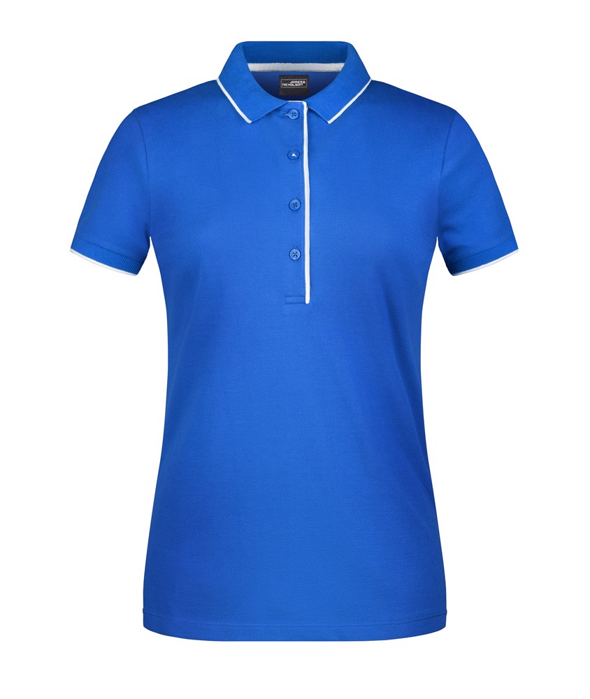 Ladies' Polo Stripe - Royal/white (ca. Pantone 286C
white)