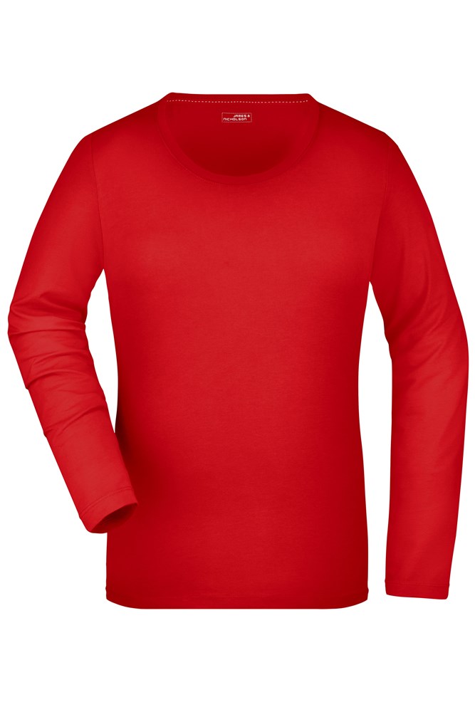Ladies' Stretch Shirt Long-Sleeved - Red (ca. Pantone 200C)