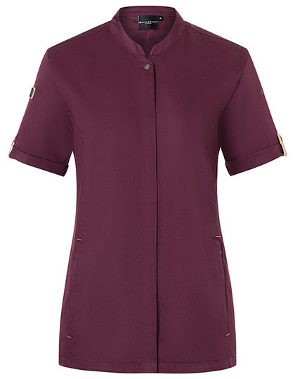 Karlowsky - Damenkochjacke Green-Generation Kurzarm - Aubergine (ca. Pantone 5185C)