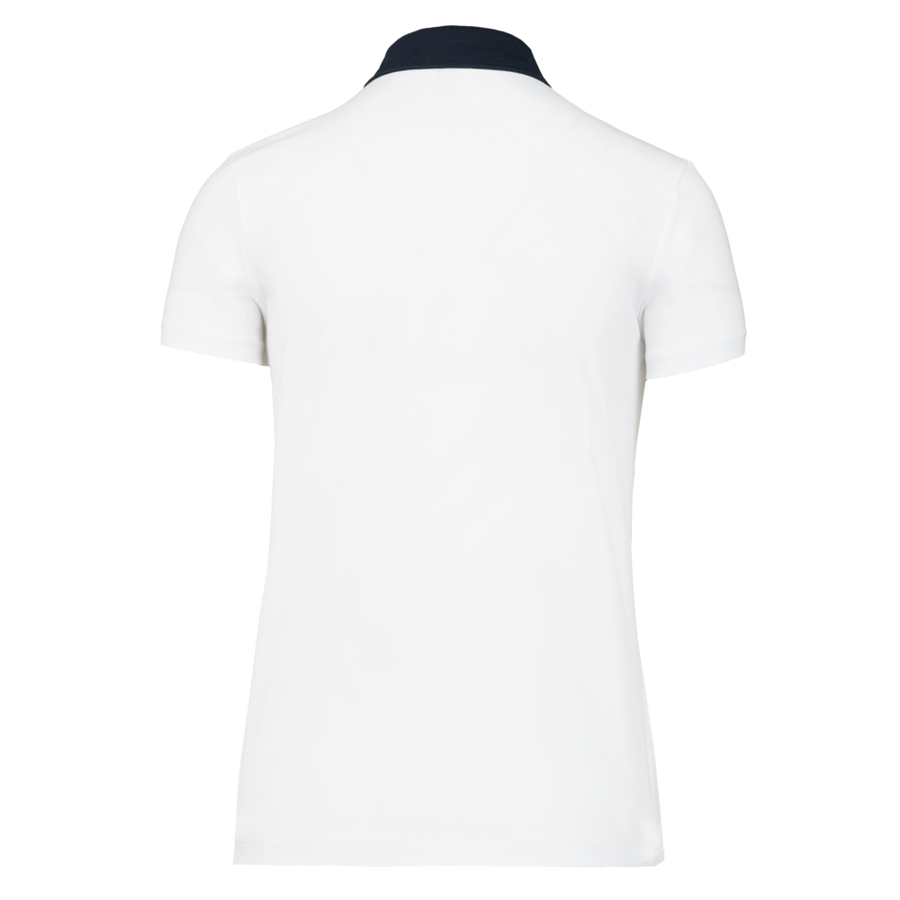 K261 - Zweifarbiges Jersey-Polohemd für Damen