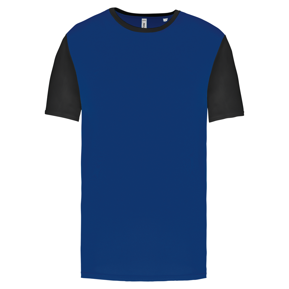 PA4023 - Zweifarbiges Kurzarmtrikot für Erwachsene - Dark Royal Blue / Black
