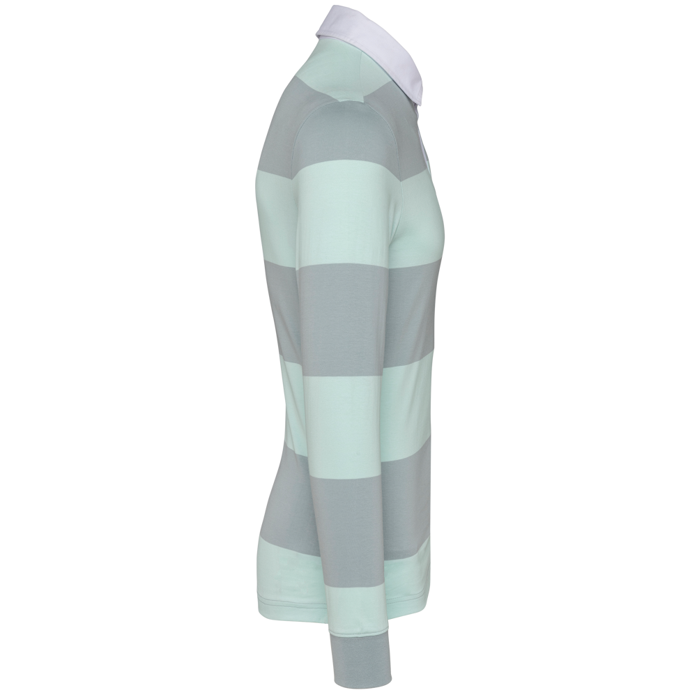 K285X - Gestreiftes Polohemd mit langen Ärmeln, Unisex