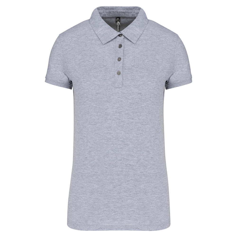 K263 - Jersey-Kurzarm-Polohemd für Damen - Oxford Grey