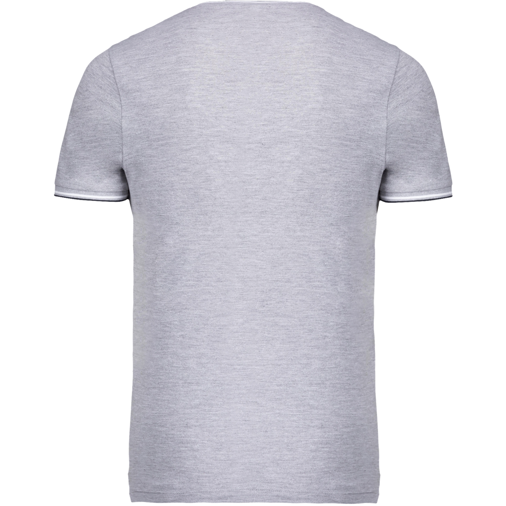 K374 - Herren T-Shirt aus Piqué-Trikot mit V-Ausschnitt