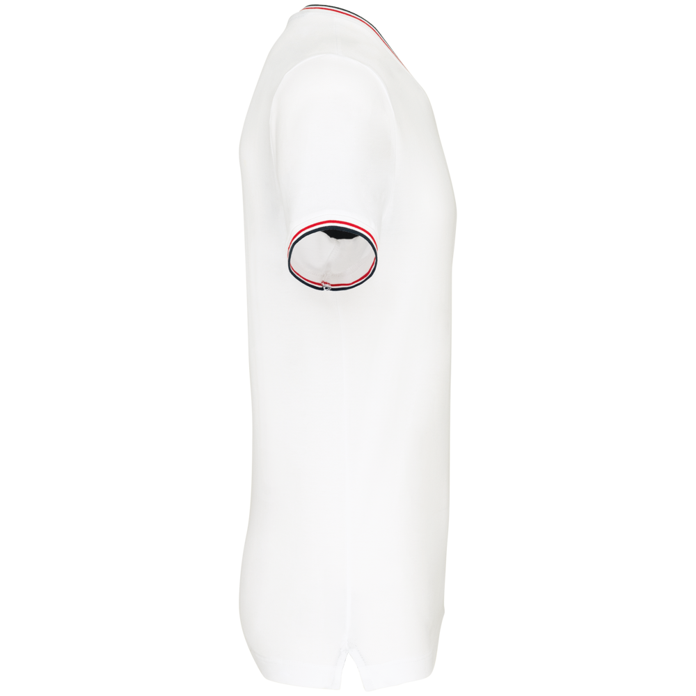 K374 - Herren T-Shirt aus Piqué-Trikot mit V-Ausschnitt