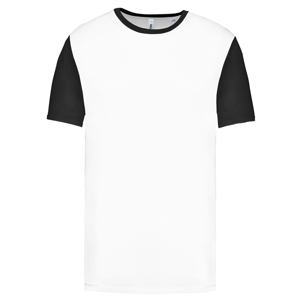 PA4024 - Zweifarbiges Kurzarmtrikot für Kinder - White / Black
