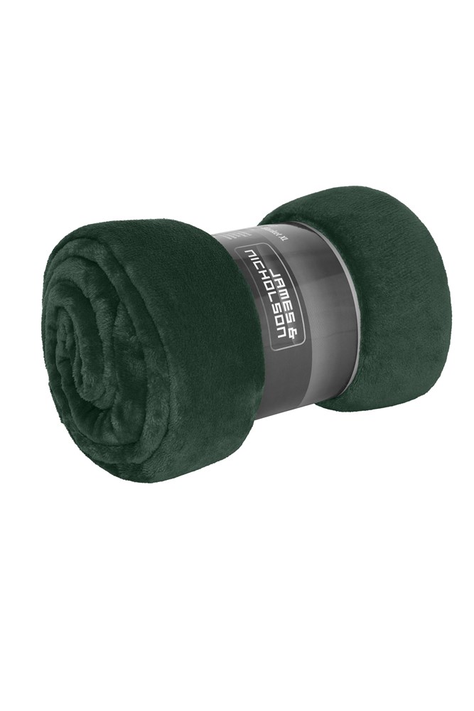 Microfibre Fleece Blanket XL - Dark-green (ca. Pantone 343C)