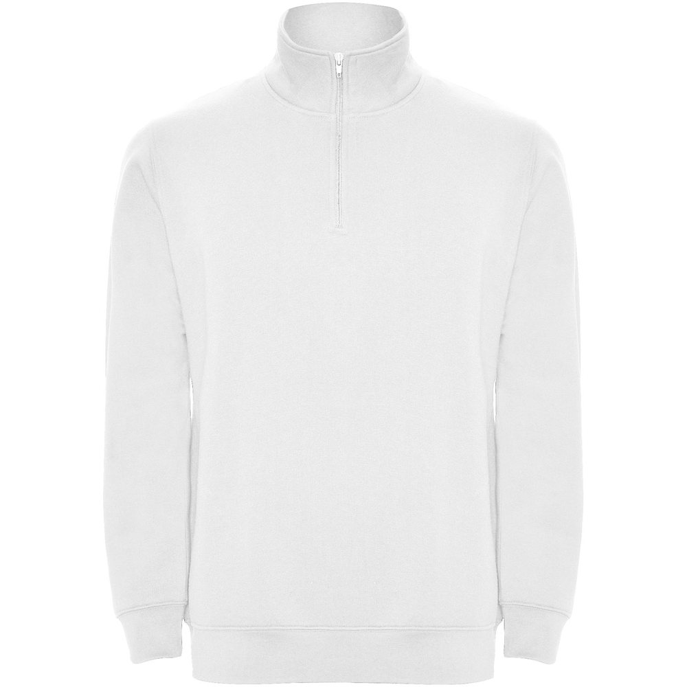Aneto 280 g/m² Pullover mit Viertelreißverschluss - weiss