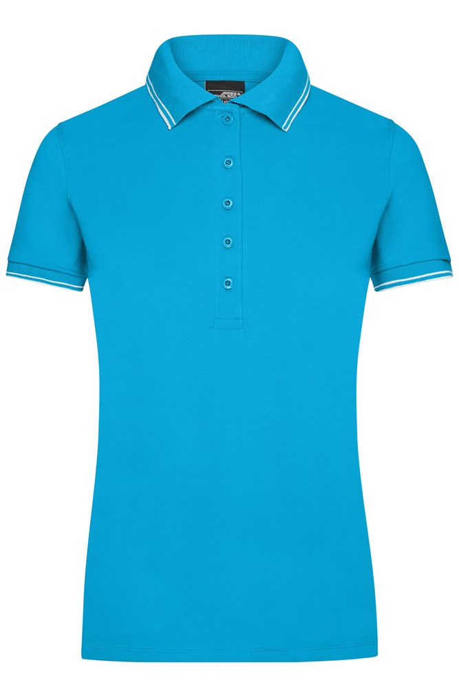 Ladies' Polo - Turquoise/white (ca. Pantone 312C
white)