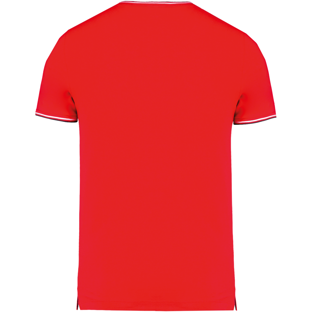 K374 - Herren T-Shirt aus Piqué-Trikot mit V-Ausschnitt