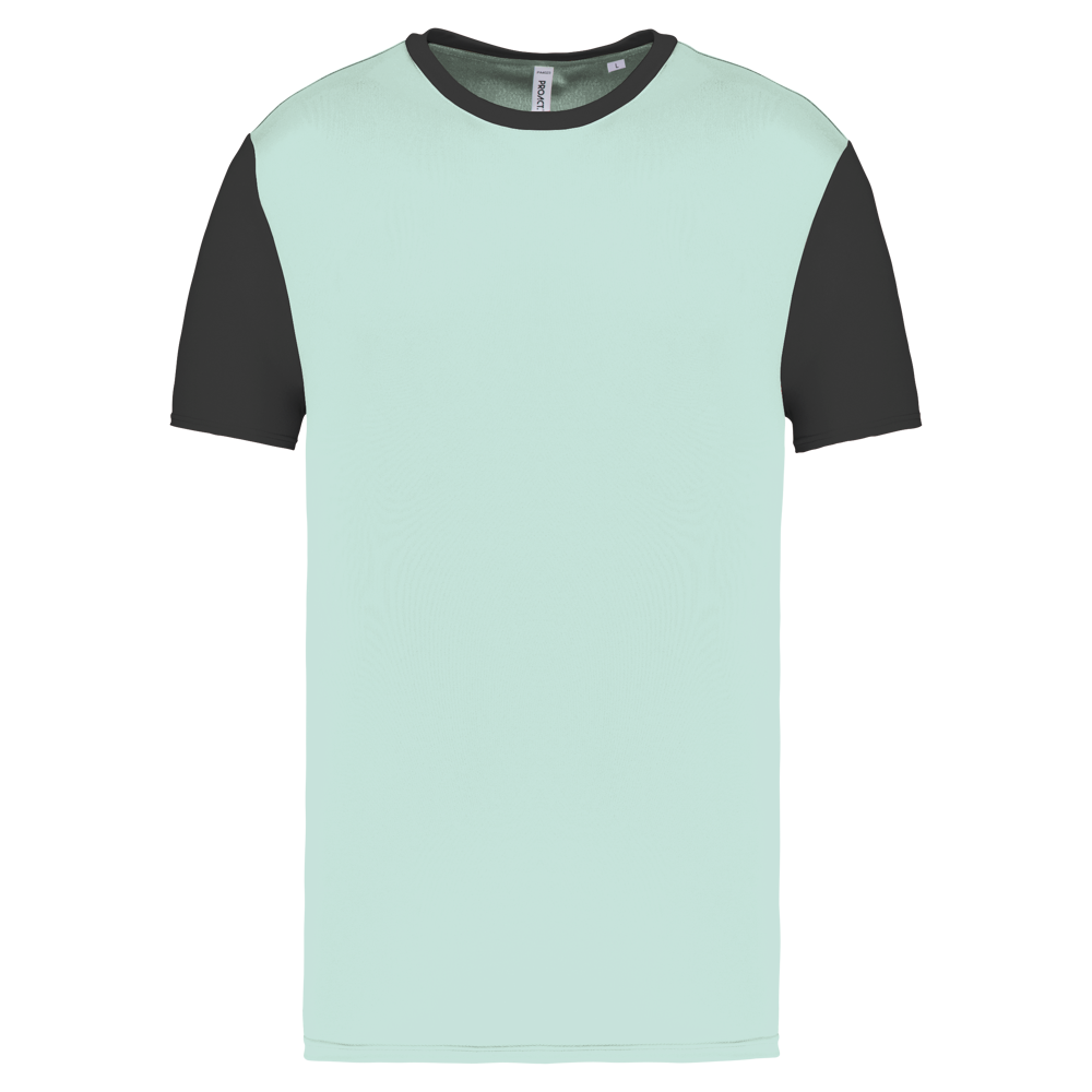 PA4023 - Zweifarbiges Kurzarmtrikot für Erwachsene - Ice Mint / Dark Grey