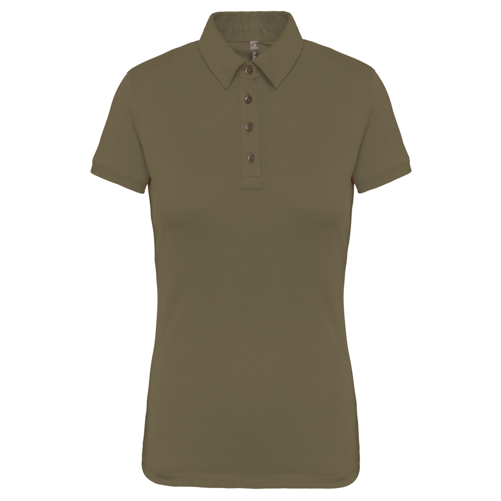 K263 - Jersey-Kurzarm-Polohemd für Damen - Light Khaki