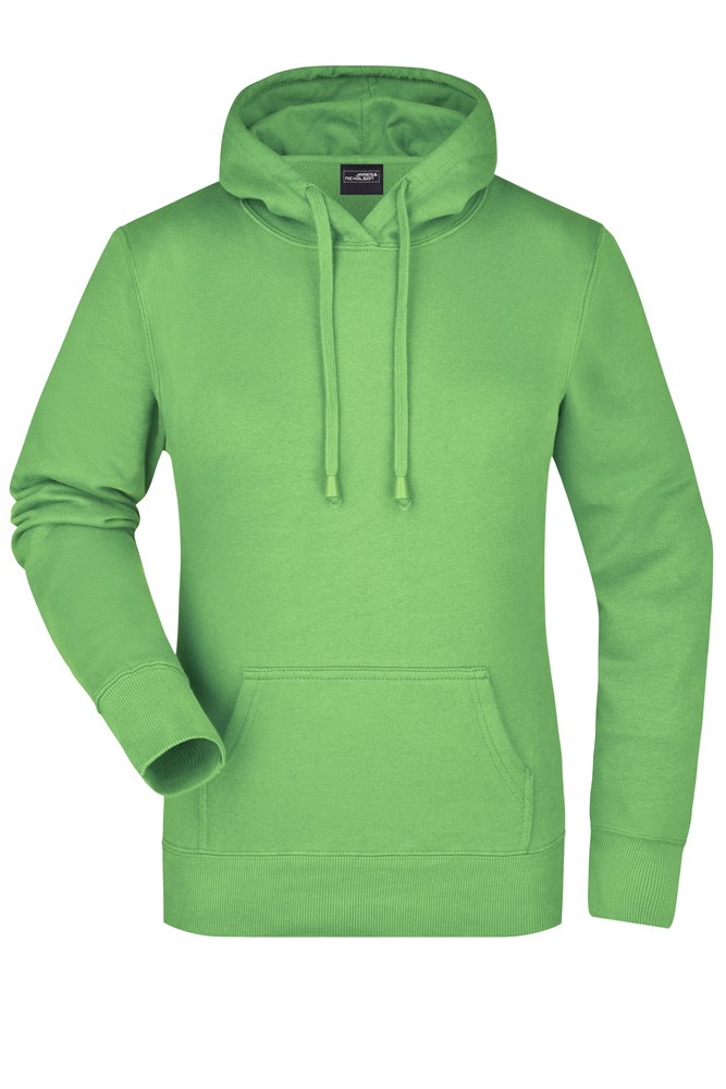 Ladies' Hooded Sweat - Lime-green (ca. Pantone 375C)