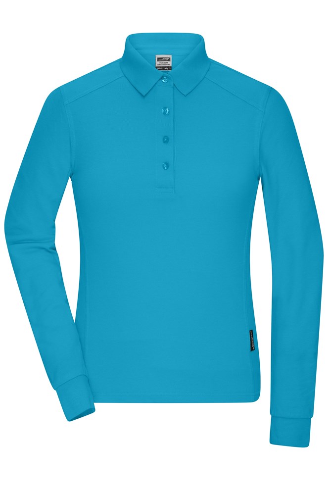 Ladies' Workwear-Long-Sleeved Polo OCS Blended - Turquoise (ca. Pantone 312C)