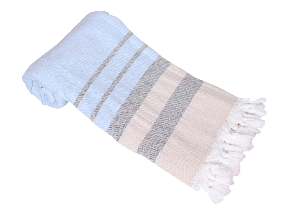 ARTG Hamamzz® ALICANTE Blau/Schwarz/Sand