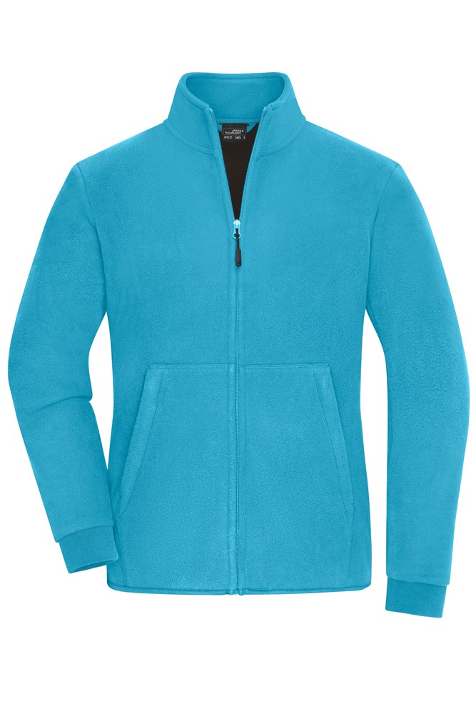 Ladies' Bonded Fleece Jacket - Turquoise/dark-grey (ca. Pantone 312C
444C)