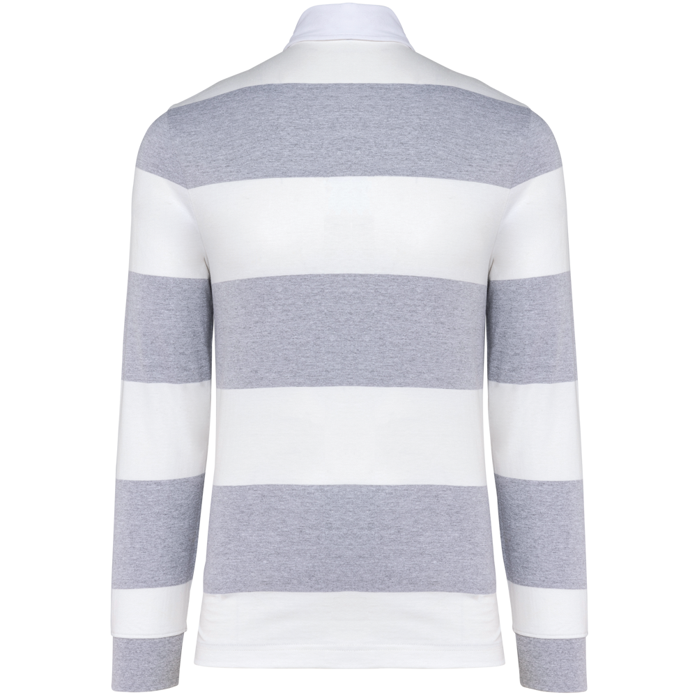 K285 - Gestreiftes Polohemd mit langen Ärmeln, Unisex